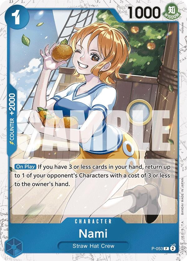 Image for Nami (P-053) (Jolly Roger Foil) (P-053) - One Piece Card Game
