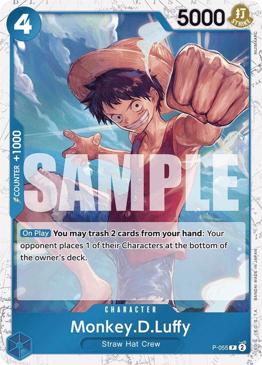 Image for Monkey.D.Luffy (P-055) (Jolly Roger Foil) (P-055) - One Piece Card Game