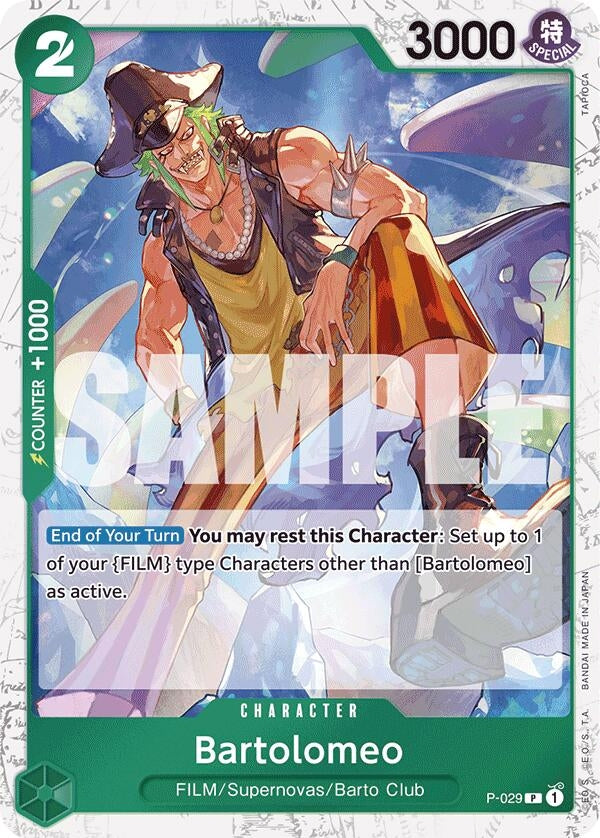 Image for Bartolomeo (P-029) (Jolly Roger Foil) (P-029) - One Piece Card Game