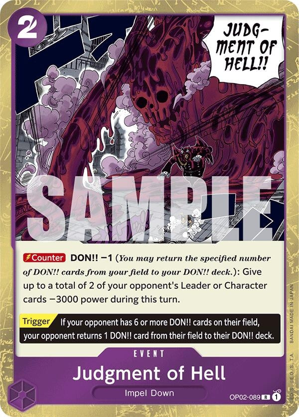 Image for Judgment of Hell (Jolly Roger Foil) (OP02-089) - One Piece Card Game