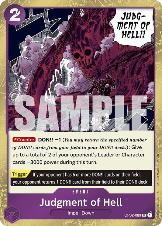 Image for Judgment of Hell (Jolly Roger Foil) (OP02-089) - One Piece Card Game