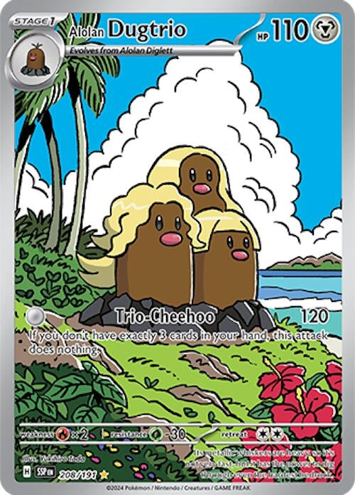 Image for Alolan Dugtrio (208/191) (SSP) - Pokemon