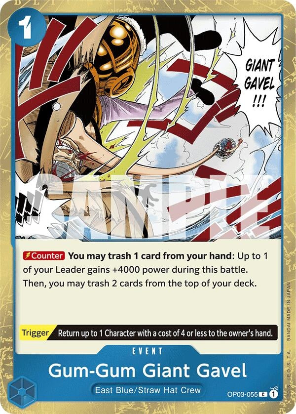 Image for Gum-Gum Giant Gavel (Jolly Roger Foil) (OP03-055) - One Piece Card Game