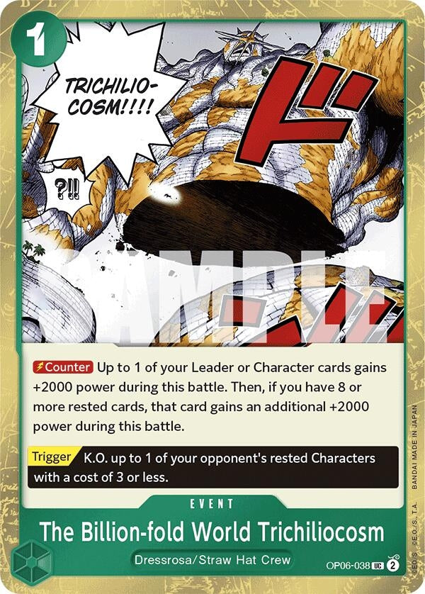 Image for The Billion-fold World Trichiliocosm (Jolly Roger Foil) (OP06-038) - One Piece Card Game