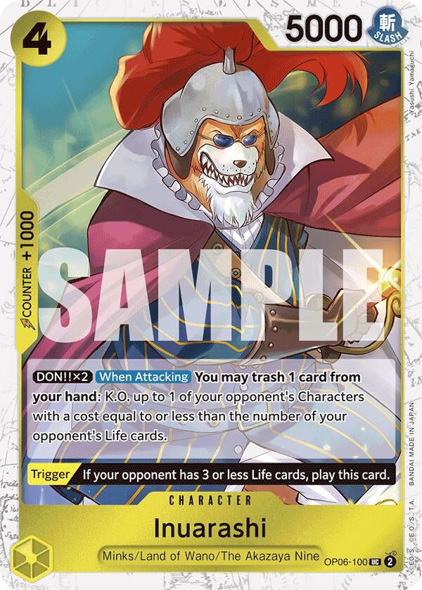 Image for Inuarashi (Jolly Roger Foil) (OP06-100) - One Piece Card Game