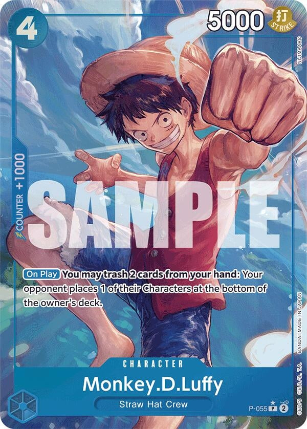 Image for Monkey.D.Luffy (P-055) (Full Art) (P-055) - One Piece Card Game