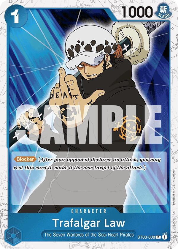 Image for Trafalgar Law (ST03-008) (Jolly Roger Foil) (ST03-008) - One Piece Card Game