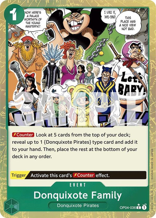 Image for Donquixote Family (Textured Foil) (OP04-036) - One Piece Card Game