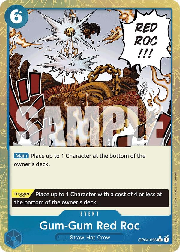 Image for Gum-Gum Red Roc (Textured Foil) (OP04-056) - One Piece Card Game