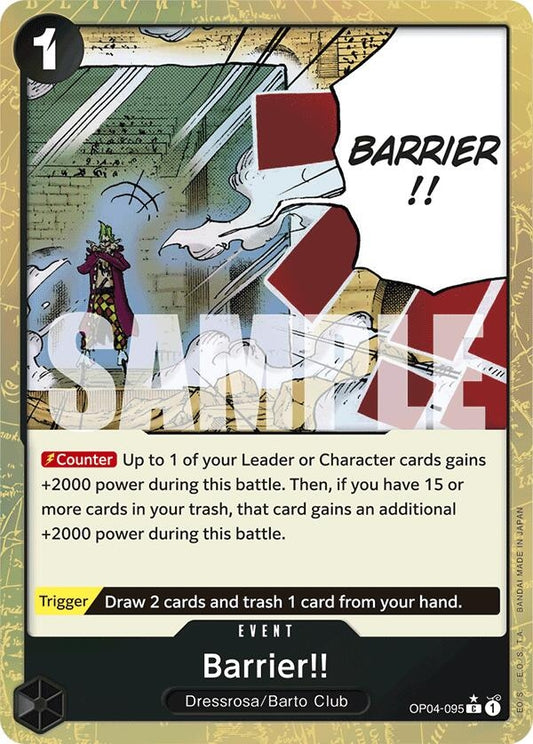 Image for Barrier!! (Textured Foil) (OP04-095) - One Piece Card Game