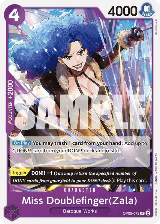 Image for Miss Doublefinger(Zala) (Reprint) (OP05-073) - One Piece Card Game