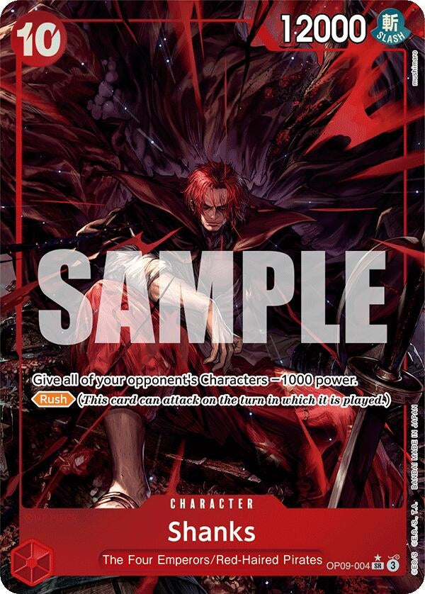 Image for Shanks (004) (Alternate Art) (OP09-004) - One Piece Card Game