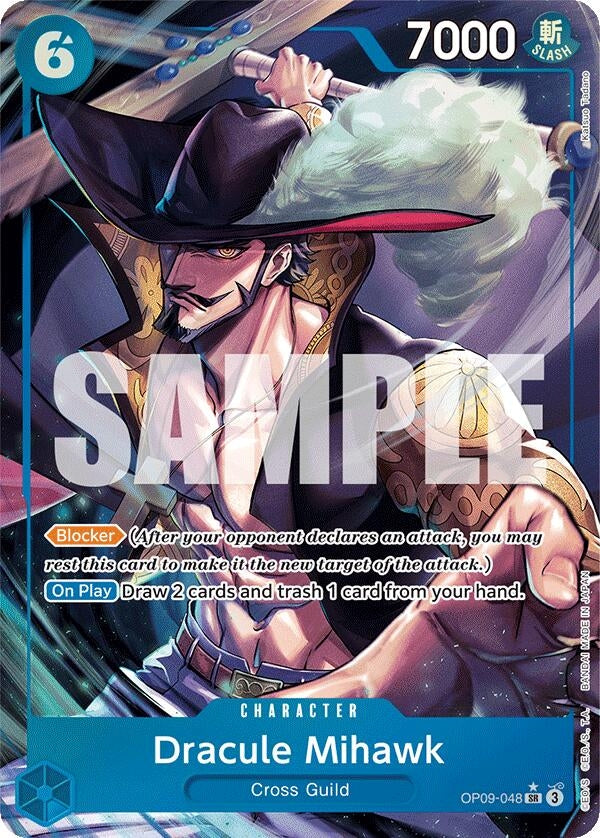 Image for Dracule Mihawk (Parallel) (OP09-048) - One Piece Card Game