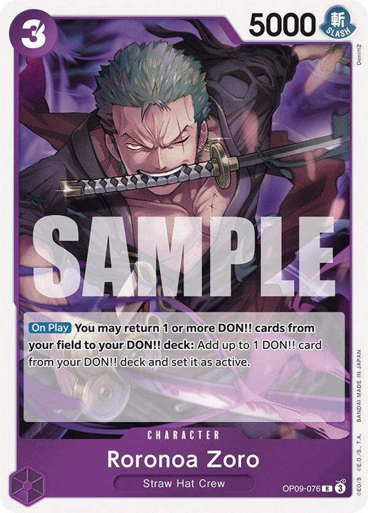 Image for Roronoa Zoro (076) (OP09-076) - One Piece Card Game