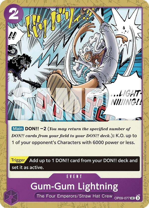 Image for Gum-Gum Lightning (OP09-077) - One Piece Card Game