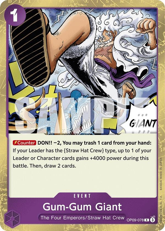 Image for Gum-Gum Giant (OP09-078) - One Piece Card Game