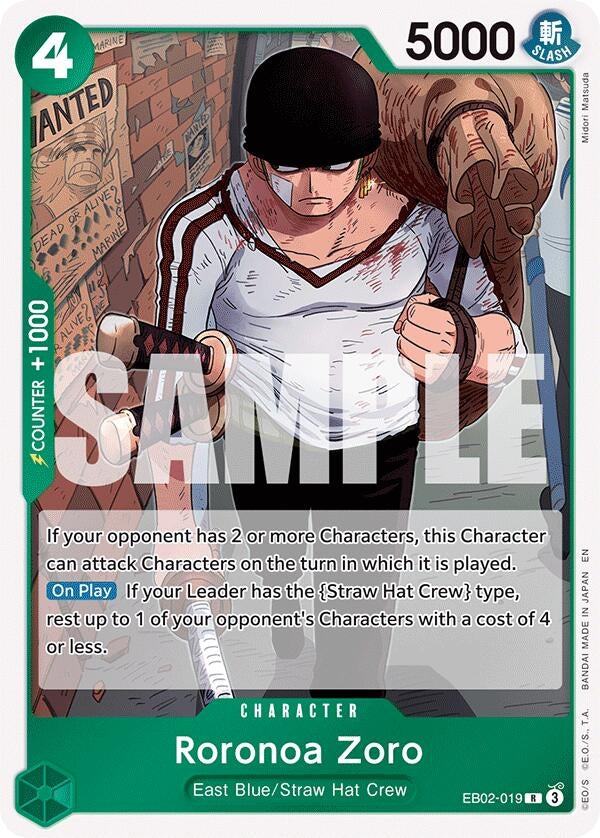 Image for Roronoa Zoro (EB02-019) - One Piece Card Game