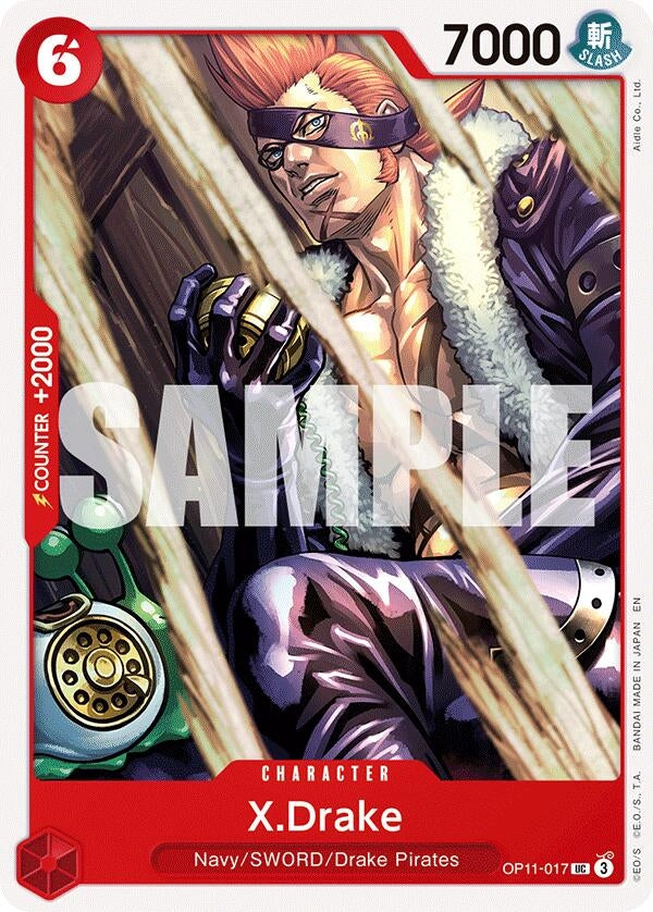 Image for X.Drake (OP11-017) - One Piece Card Game