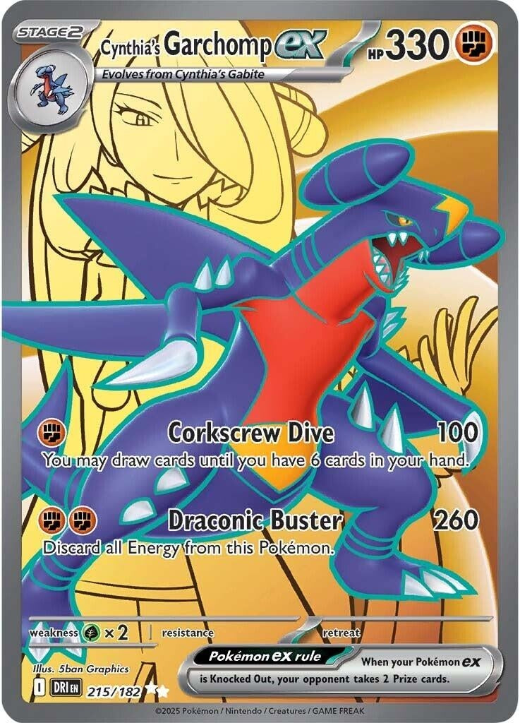 Image for Cynthia's Garchomp ex (215/182) - Pokemon
