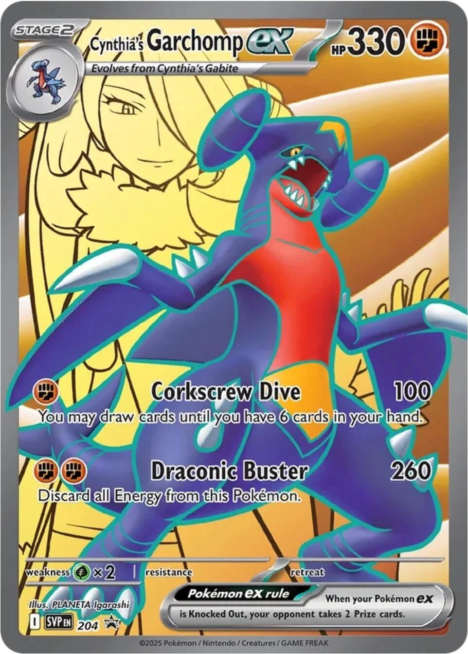 Image for Cynthia's Garchomp ex (204) (SVP) - Pokemon