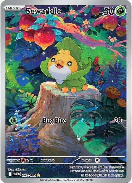 Image for Sewaddle (087/086) (WHT) - Pokemon