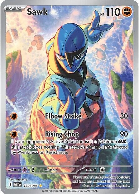 Image for Sawk (130/086) (WHT) - Pokemon