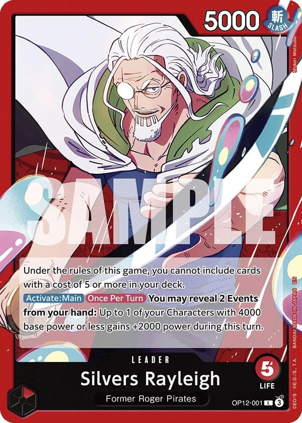 Image for Silvers Rayleigh (OP12-001) - One Piece Card Game