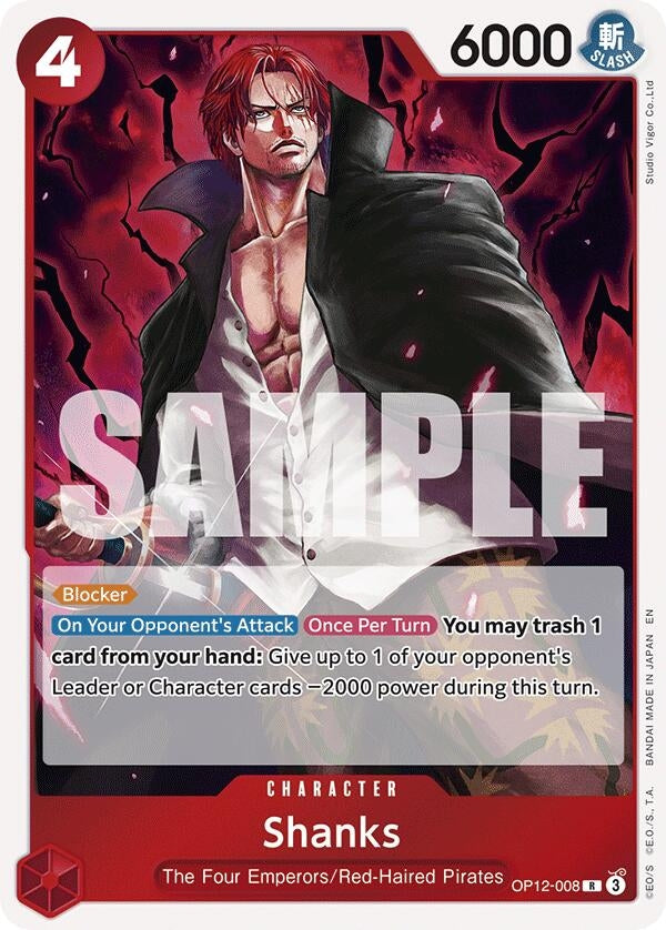 Image for Shanks (008) (OP12-008) - One Piece Card Game