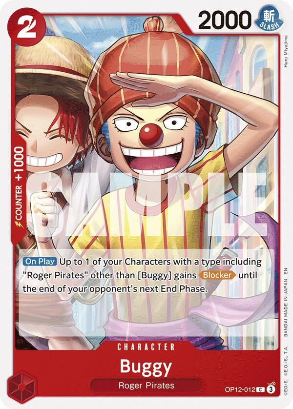 Image for Buggy (012) (OP12-012) - One Piece Card Game