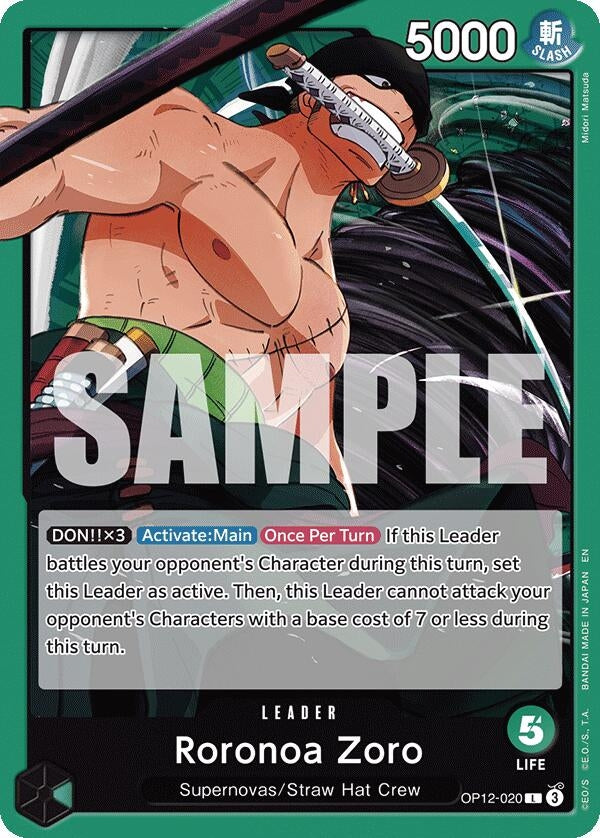Image for Roronoa Zoro (020) (OP12-020) - One Piece Card Game