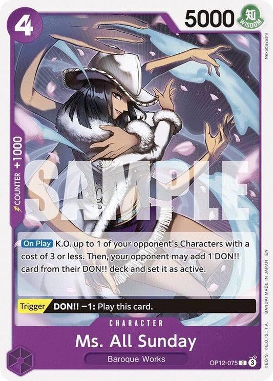 Image for Ms. All Sunday (OP12-075) - One Piece Card Game