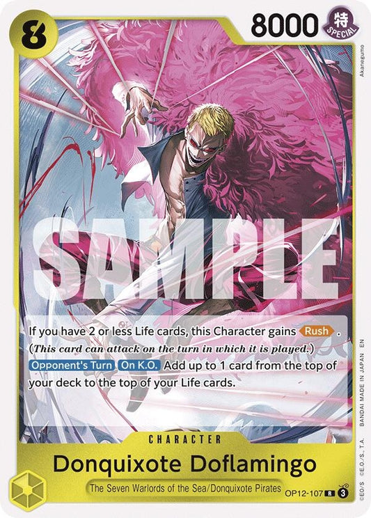 Image for Donquixote Doflamingo (OP12-107) - One Piece Card Game