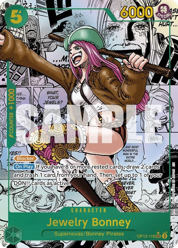 Image for Jewelry Bonney (118) (Manga) (OP12-118) - One Piece Card Game