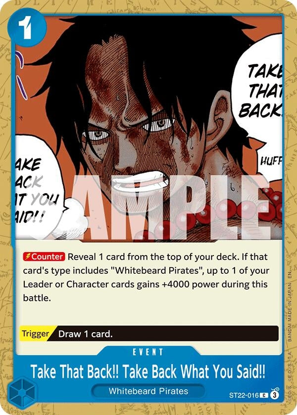 Image for Take That Back!! Take Back What You Said!! (ST22-016) - One Piece Card Game
