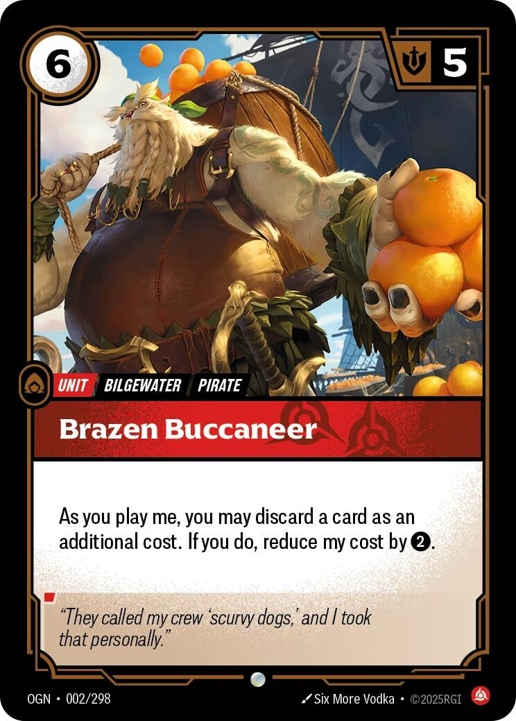 Image for Brazen Buccaneer (002/298) - Riftbound: League of Legends Trading Card Game