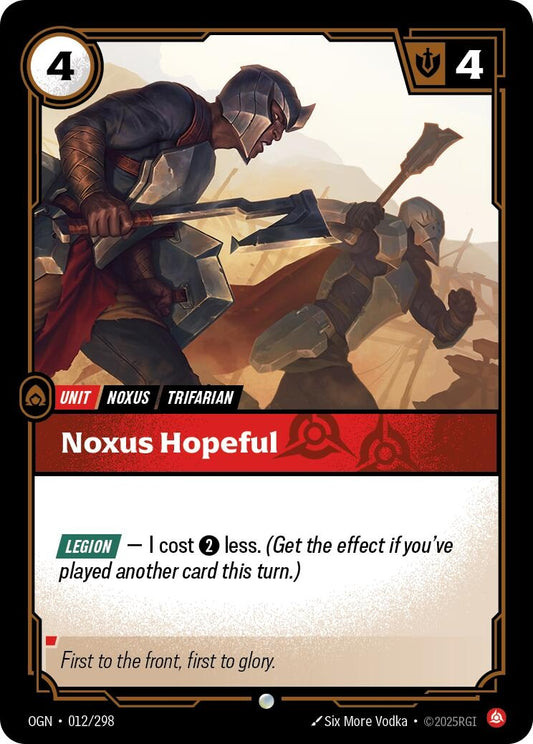 Image for Noxus Hopeful (012/298) - Riftbound: League of Legends Trading Card Game