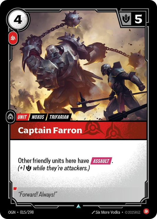 Image for Captain Farron (015/298) - Riftbound: League of Legends Trading Card Game