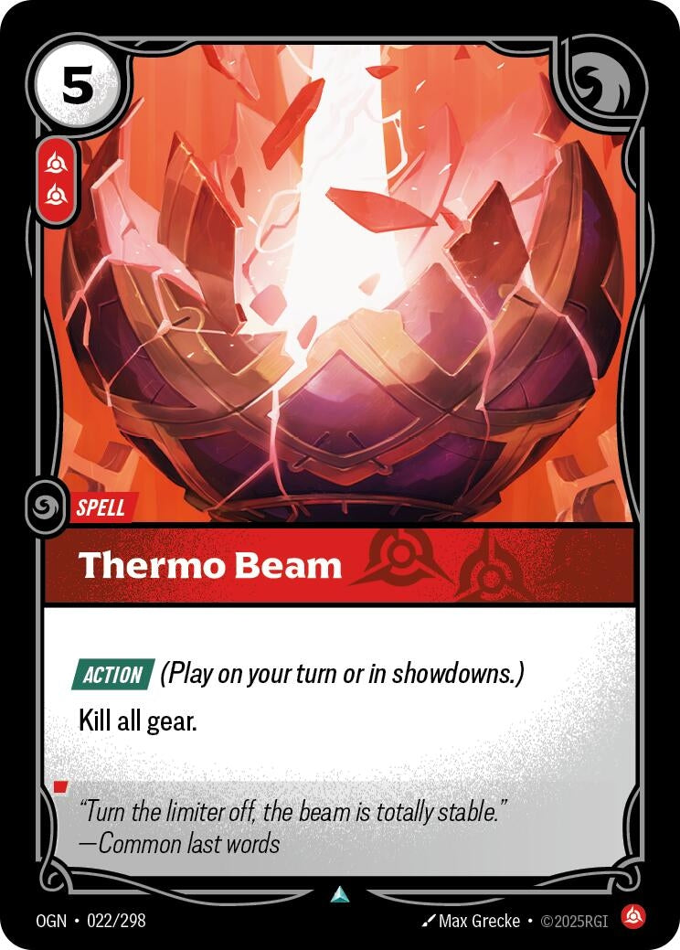 Image for Thermo Beam (022/298) - Riftbound: League of Legends Trading Card Game