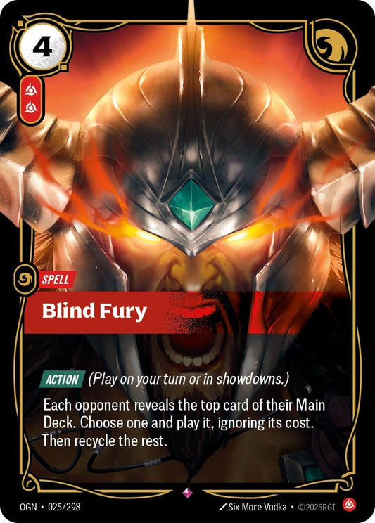Image for Blind Fury (025/298) - Riftbound: League of Legends Trading Card Game
