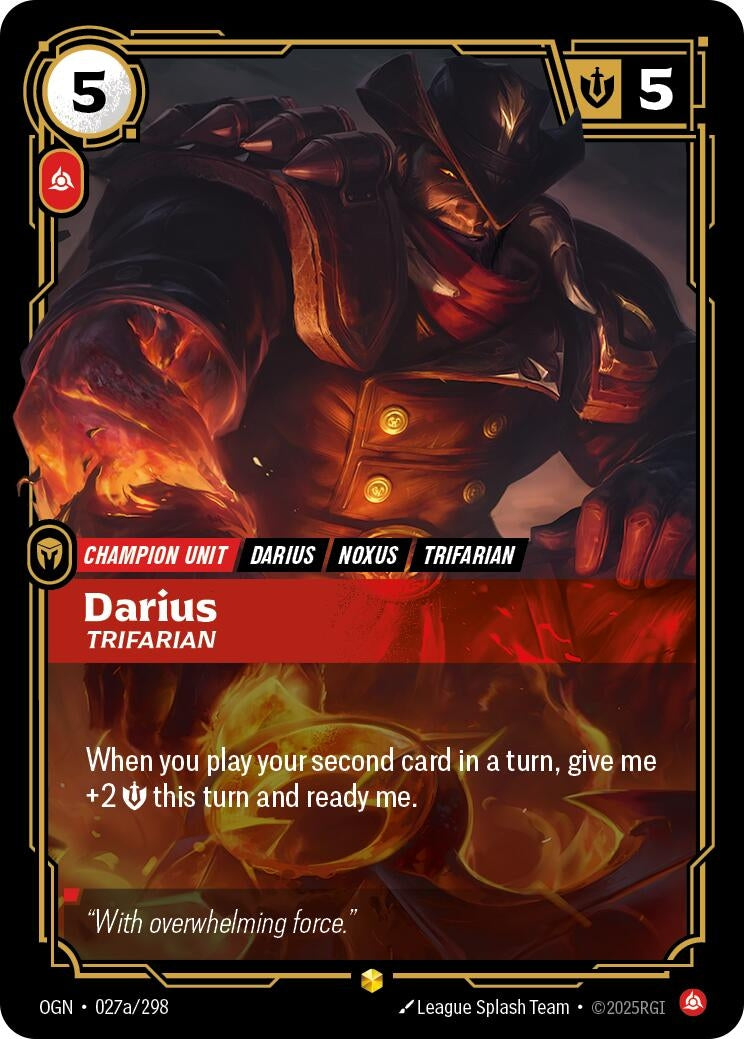Image for Darius - Trifarian (Alternate Art) (027a/298) - Riftbound: League of Legends Trading Card Game