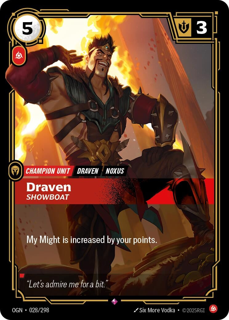 Image for Draven - Showboat (028/298) - Riftbound: League of Legends Trading Card Game