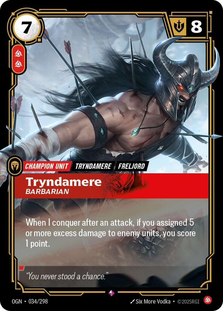 Image for Tryndamere - Barbarian (034/298) - Riftbound: League of Legends Trading Card Game