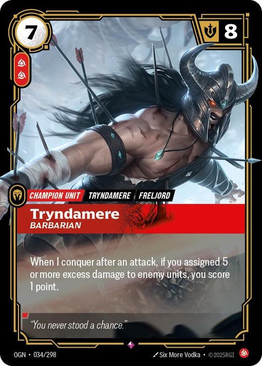 Image for Tryndamere - Barbarian (034/298) - Riftbound: League of Legends Trading Card Game