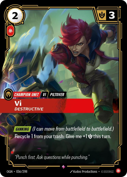 Image for Vi - Destructive (036/298) - Riftbound: League of Legends Trading Card Game