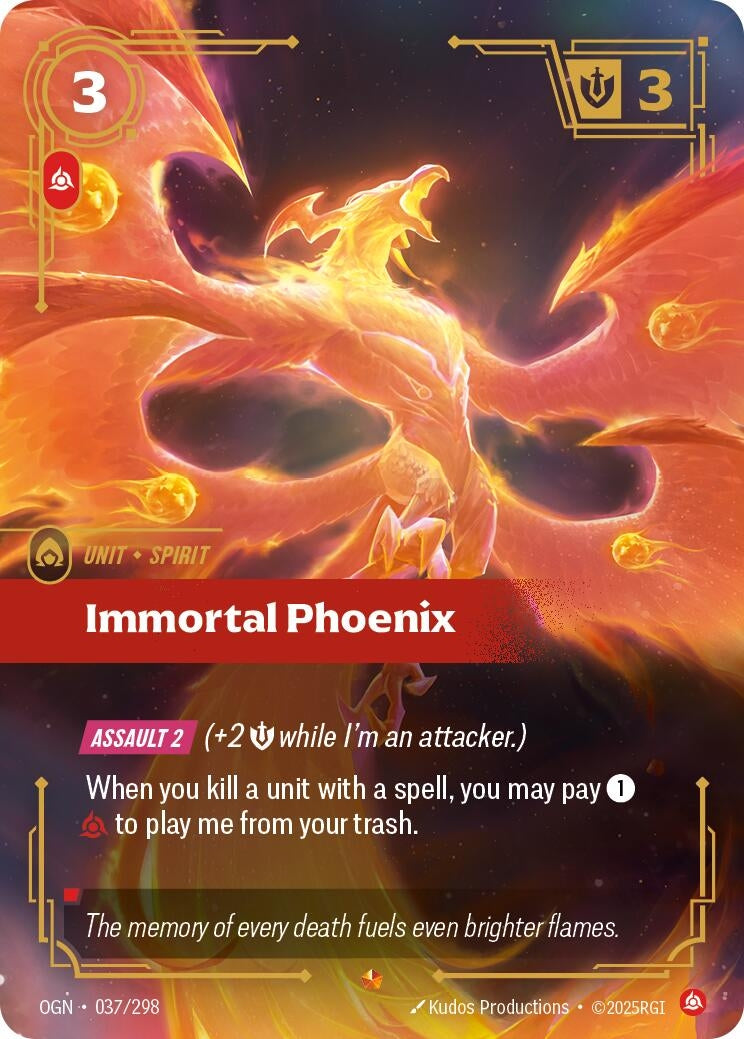 Image for Immortal Phoenix (037/298) - Riftbound: League of Legends Trading Card Game