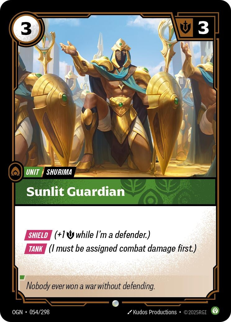 Image for Sunlit Guardian (054/298) - Riftbound: League of Legends Trading Card Game