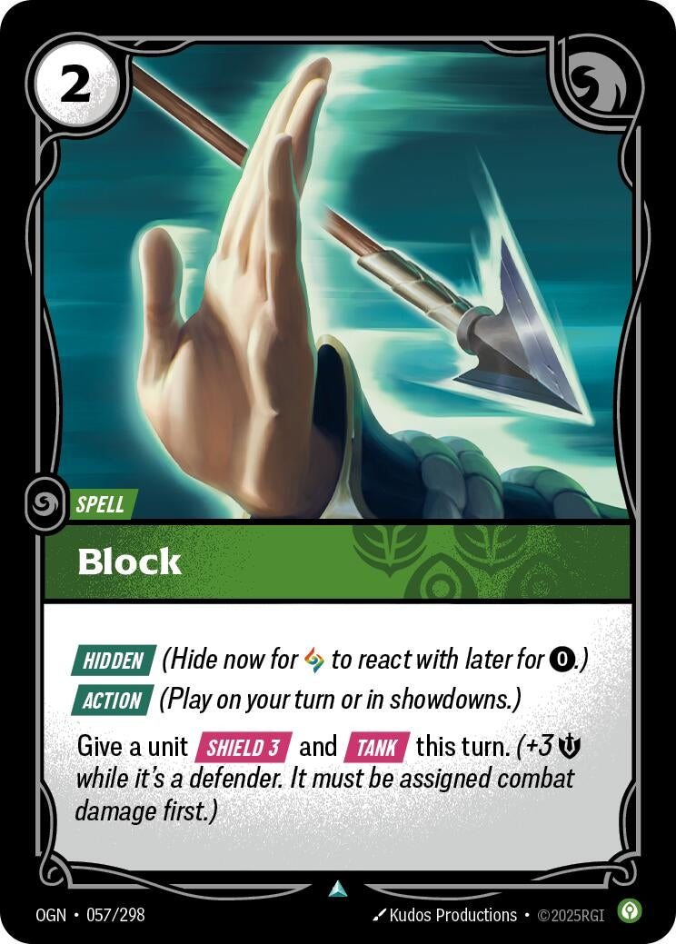 Image for Block (057/298) - Riftbound: League of Legends Trading Card Game