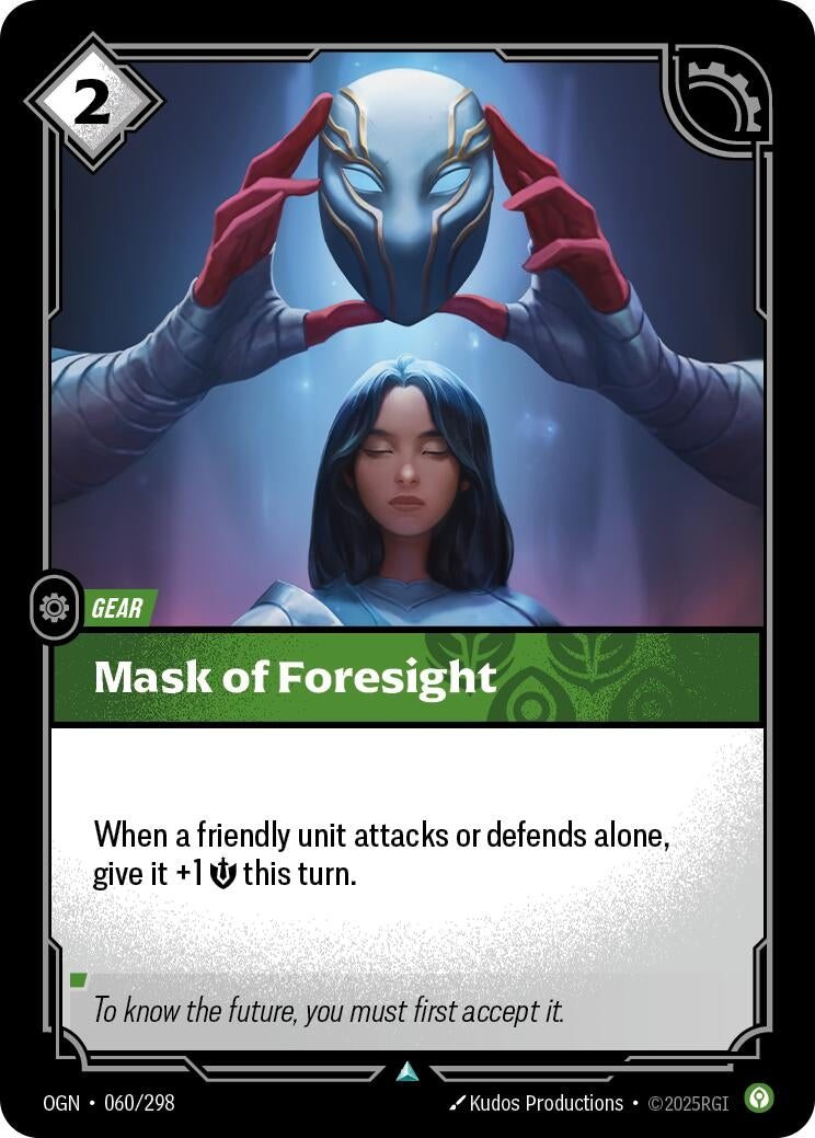 Image for Mask of Foresight (060/298) - Riftbound: League of Legends Trading Card Game