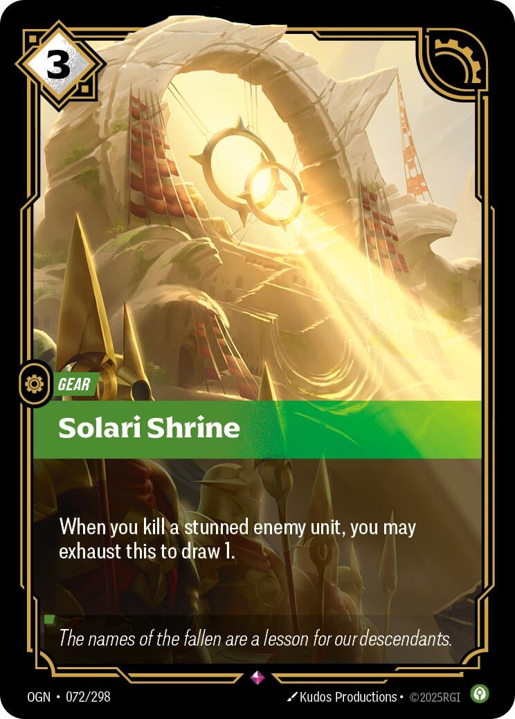 Image for Solari Shrine (072/298) - Riftbound: League of Legends Trading Card Game