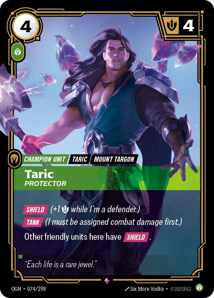 Image for Taric - Protector (074/298) - Riftbound: League of Legends Trading Card Game